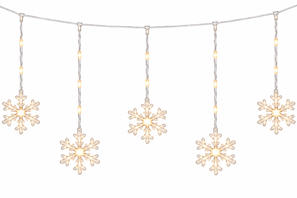 Luces Cortina Copo de Nieve - 3m
