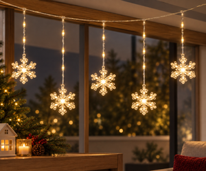 Luces Cortina Copo de Nieve - 3m