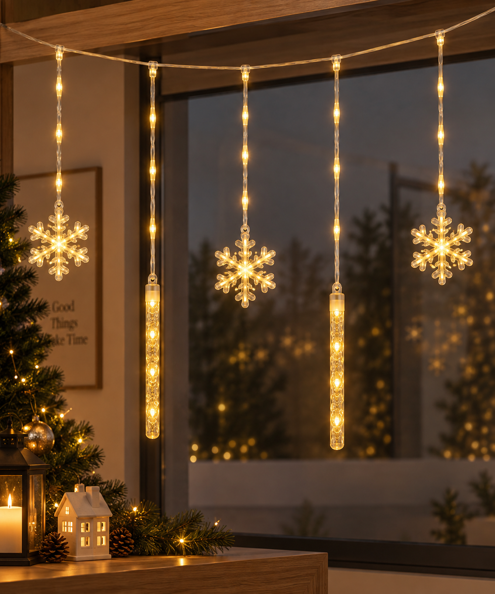 Luces Cortina Copo y Carambanos - 3m