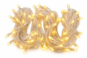 Luces Navidad - 20m - 200 Focos - Luz Amarilla - Cable Transparente