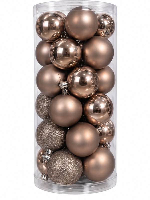 Bola Navideña Champagne - 30 Unidades - 5cm