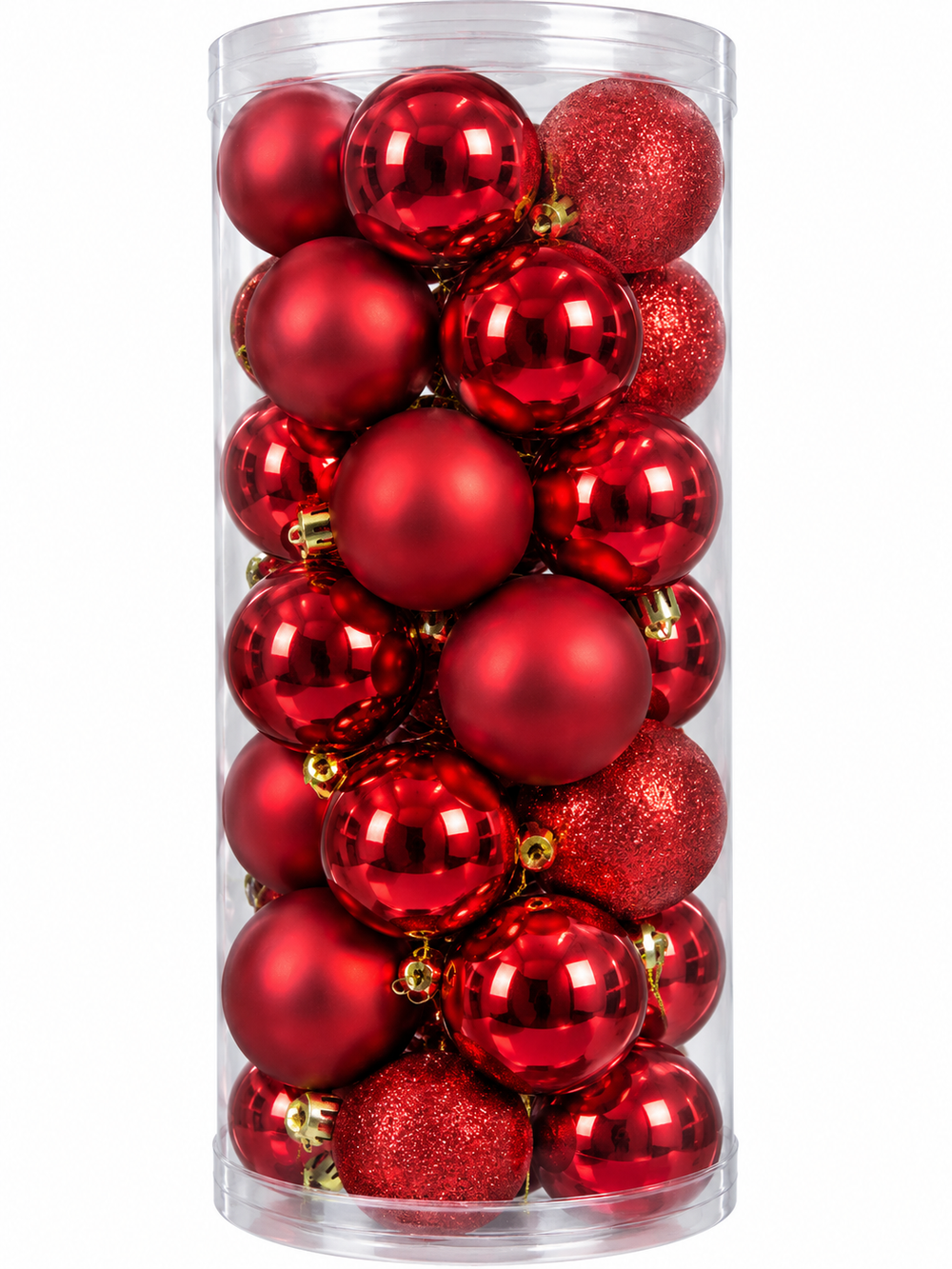 Bola Navideña Roja - 30 Unidades - 5cm