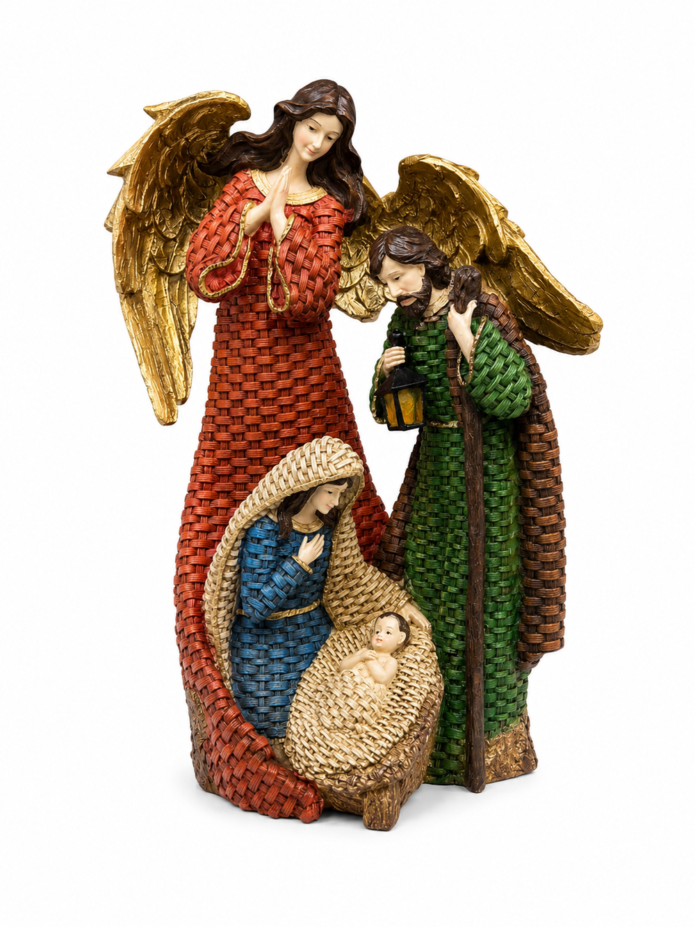 Sagrada Familia Tipo Tejida con Ángel