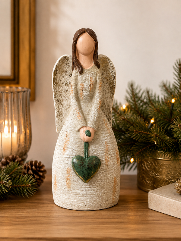 Ángel Navideño con Corazón - Grande
