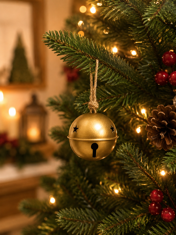 Cascabel Navideño Dorado