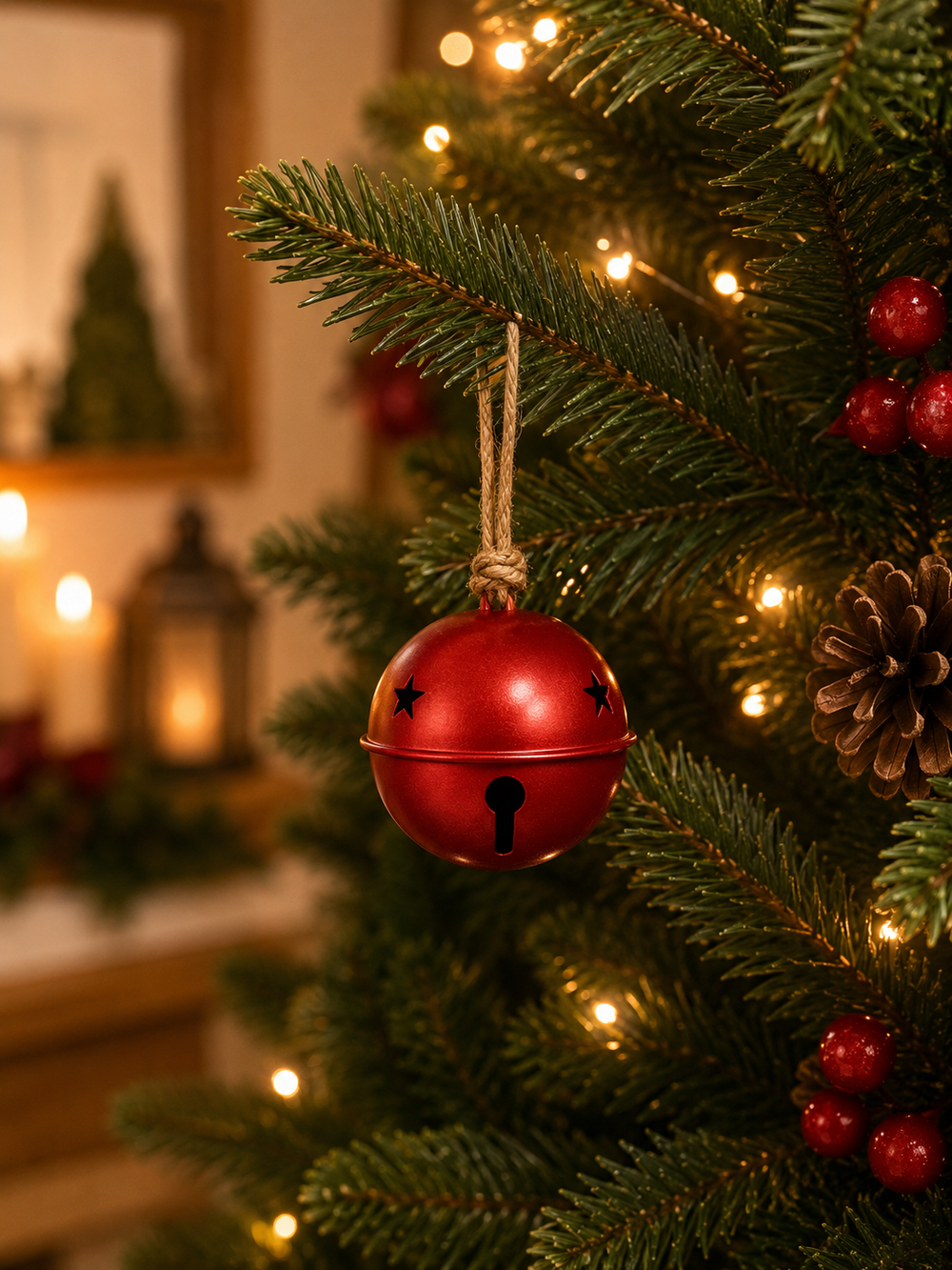 Cascabel Navideño Rojo