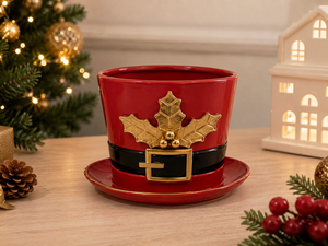Macetero Navideño Rojo - Pequeño