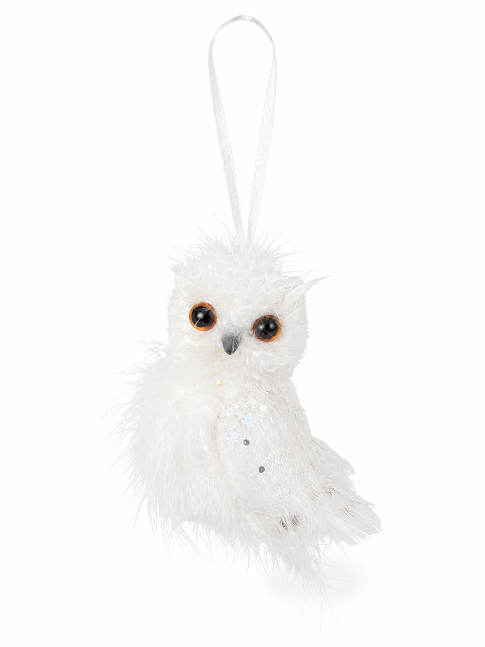 Buho Blanco Navideño - Colgante