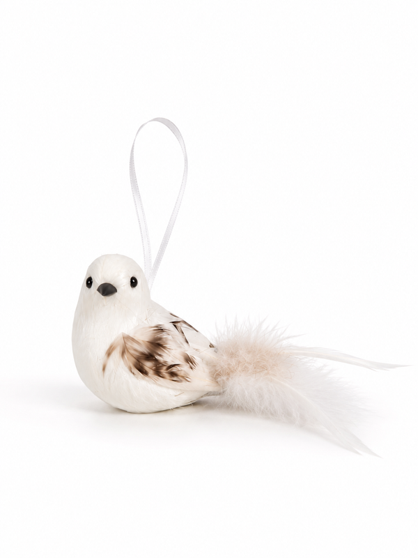Pajarito Blanco Navideño - Colgante