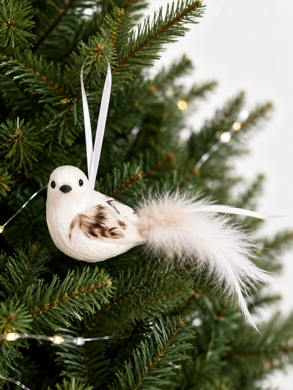 Pajarito Blanco Navideño - Colgante