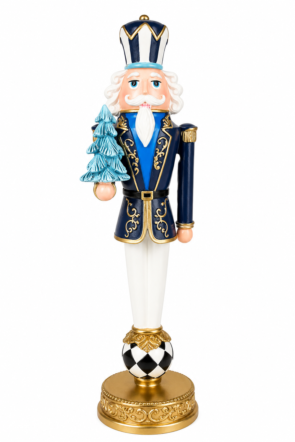 Adorno Cascanueces Azul con Pino