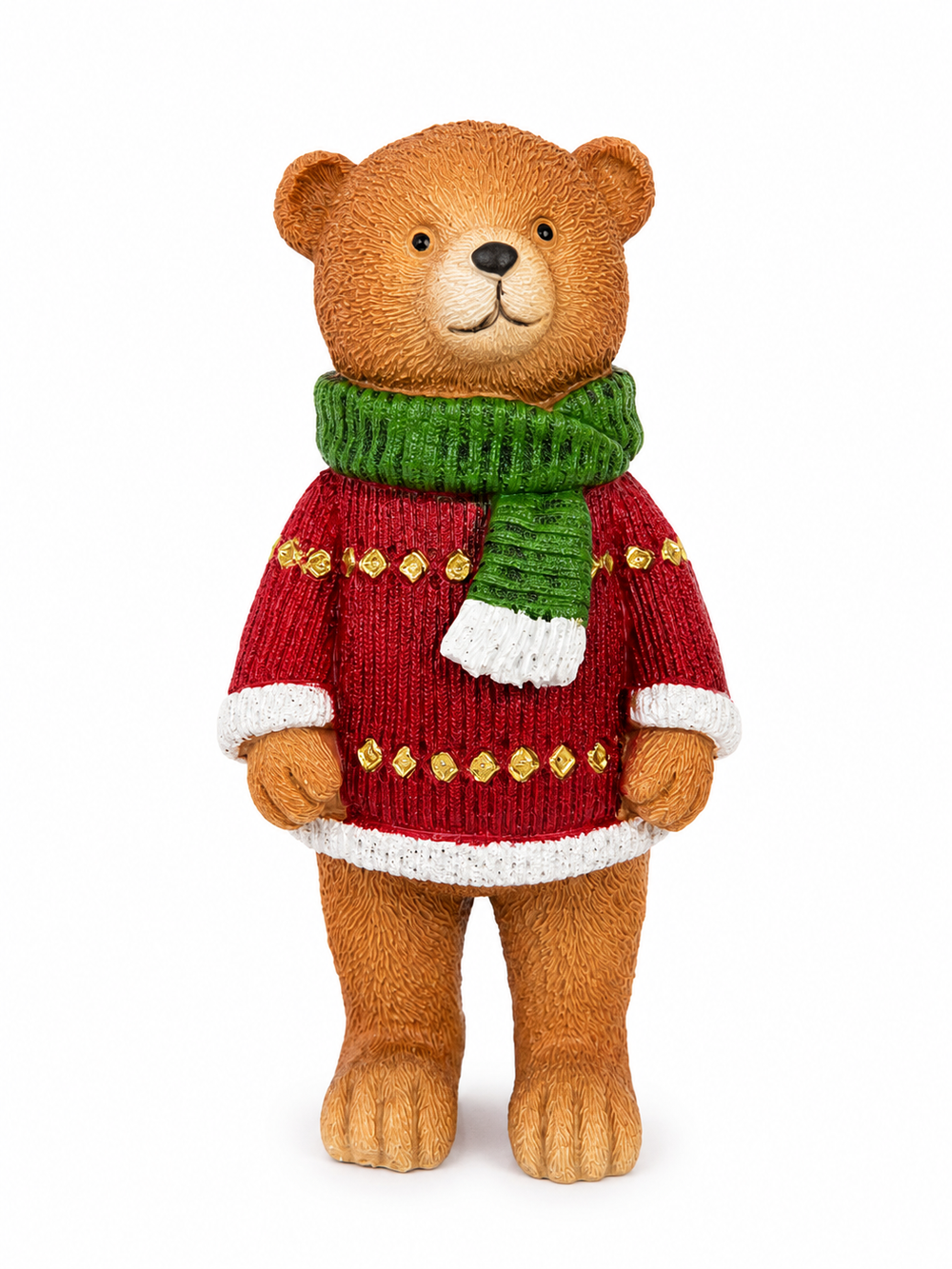 Adorno Oso Navideño Rojo Mediano