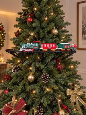 Tren Navideño con Luces y Sonido para el Árbol o Pie del Árbol