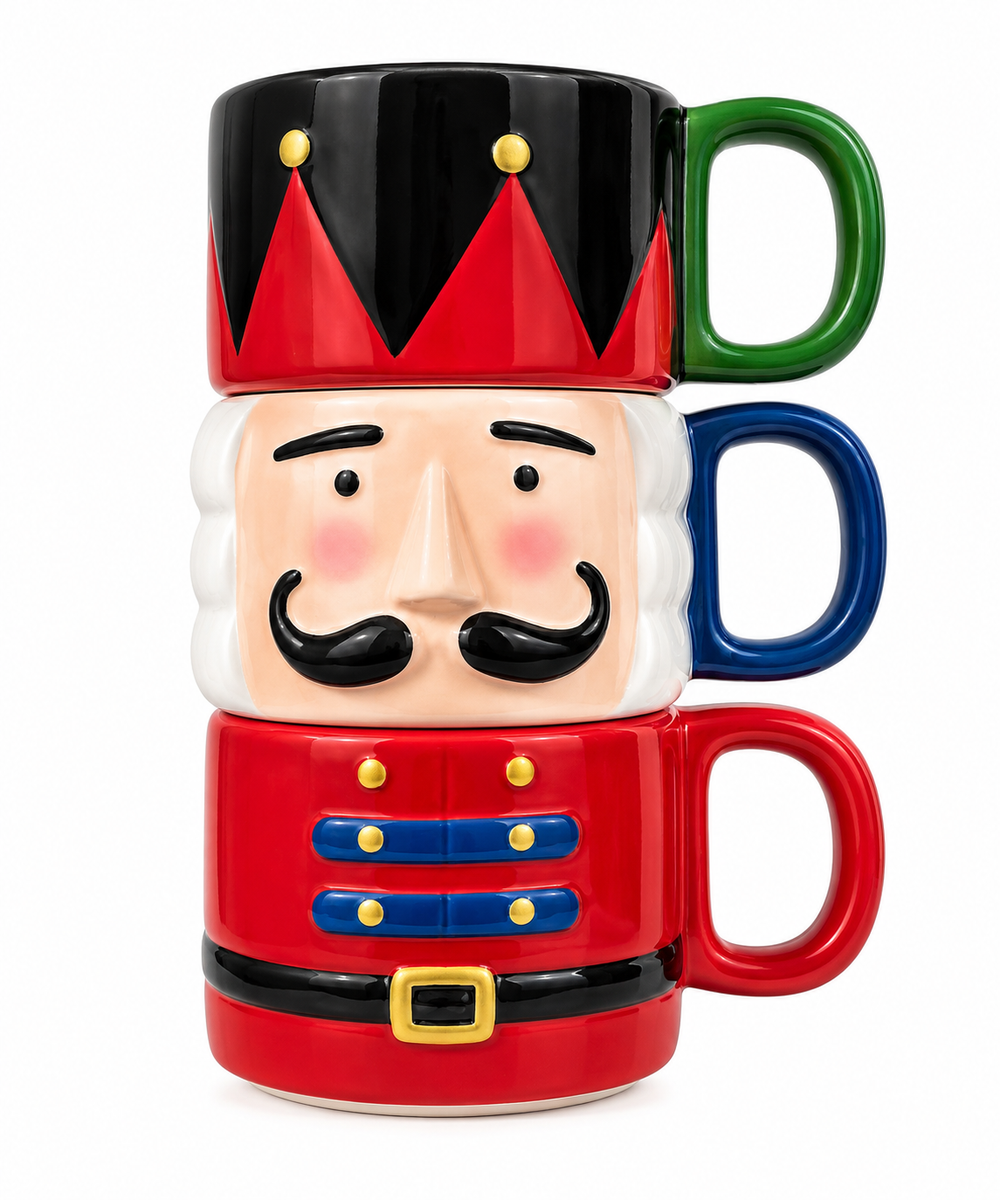 Set de Tazas Navideña Cascanuces 3 unidades