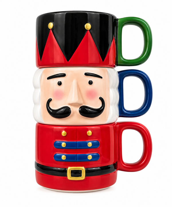 Set de Tazas Navideña Cascanuces 3 unidades
