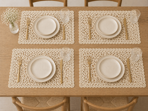 Individuales X6 Rectangular Crema STRONG