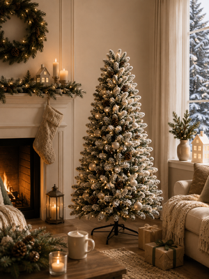 Árbol Pino Navideño Nevado Alaska 2.10m