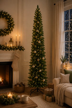 Árbol Pino Slim/Lapiz Tradicional Verde 2.40m