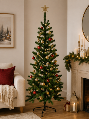 Árbol Pino Media Luna Verde 1.80m - Diseño Ahorra Espacio