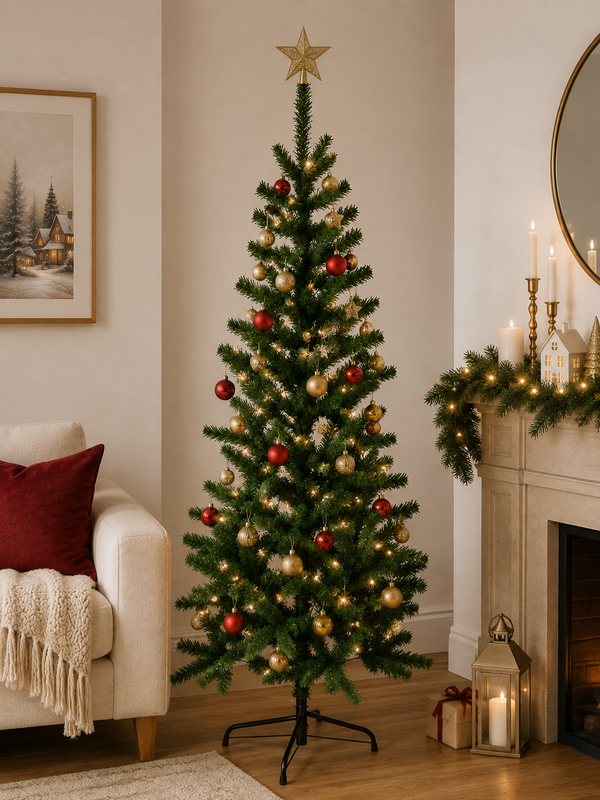 Árbol Pino Media Luna Verde 1.80m - Diseño Ahorra Espacio
