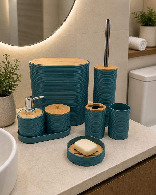 Set de Baño 8 piezas AZUL
