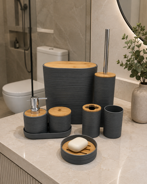 Set de Baño 8 piezas PLOMO
