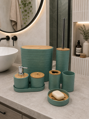 Set de Baño 8 piezas VERDE