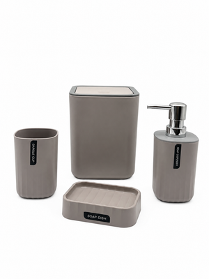 Set Organizador de Baño 4 Piezas con Mini Tacho de Tocador Arena