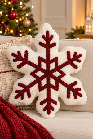 Cojin Navideño Copo de Nieve