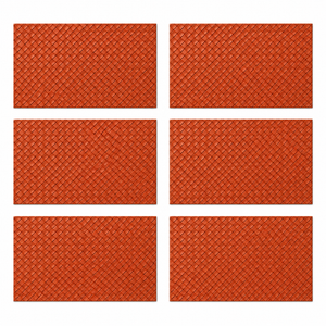 Set x6 Individuales Rectangulates Tejidos LADRILLO