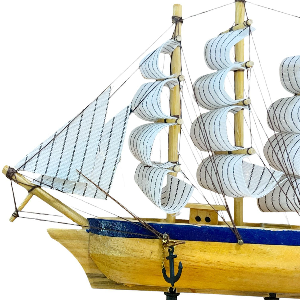 Adorno Barco Velero Pequeño Azul