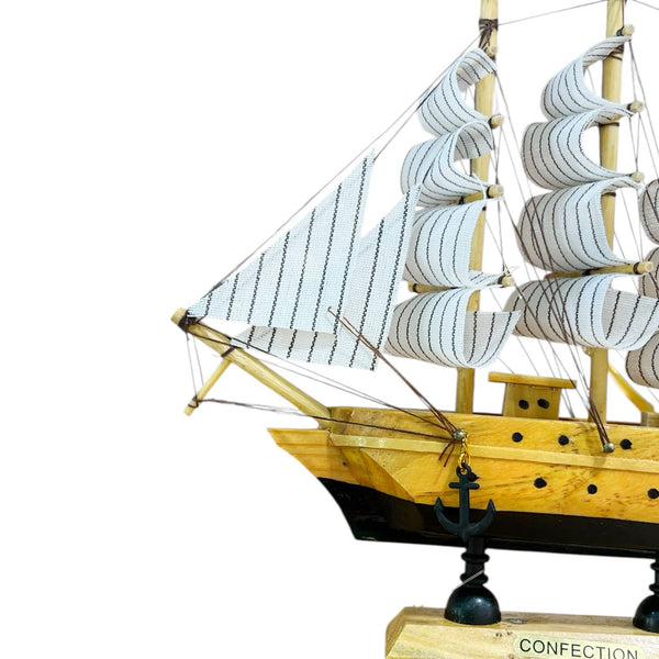 Adorno Barco Velero Pequeño Natural