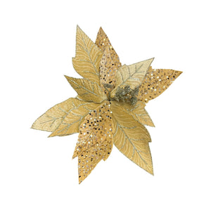 Flor de Terciopelo Larga con Lentejuelas CHAMPAGNE 50CM
