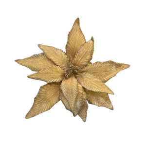 Flor de Terciopelo Mediana CHAMPAGNE 15CM.