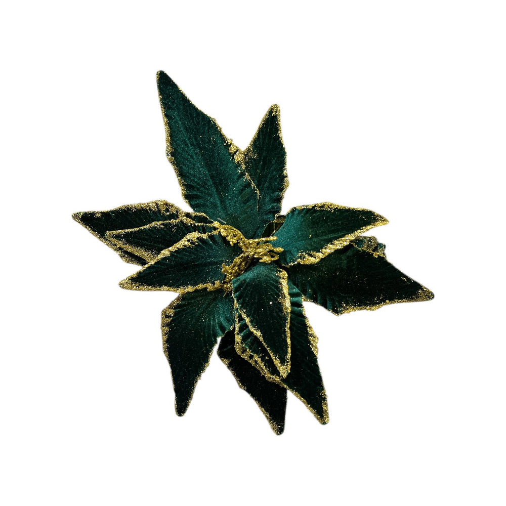 Flor de Terciopelo Mediana VERDE 15CM.
