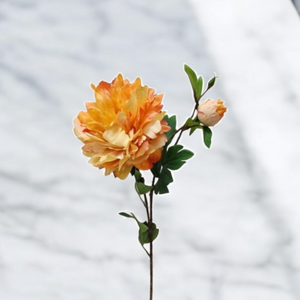 Flor Artificial PEONÍA NARANJA