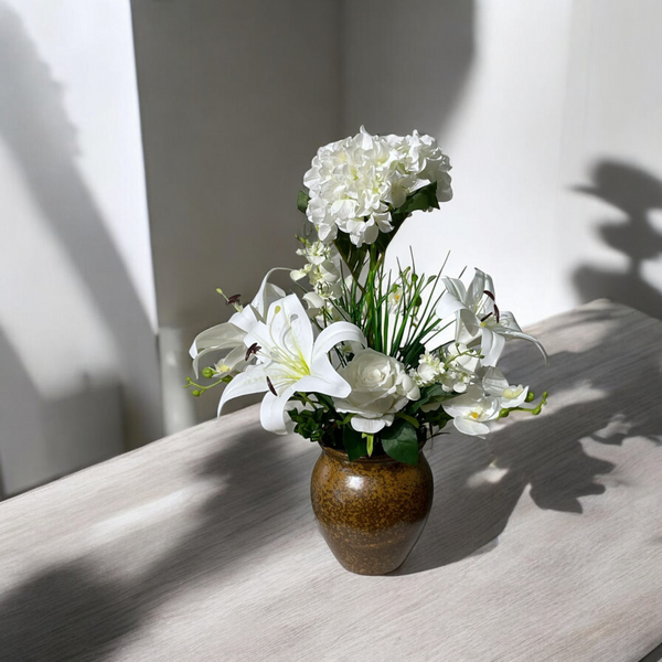 Arreglo Artificial HORTENCIA/LIRIO BLANCO