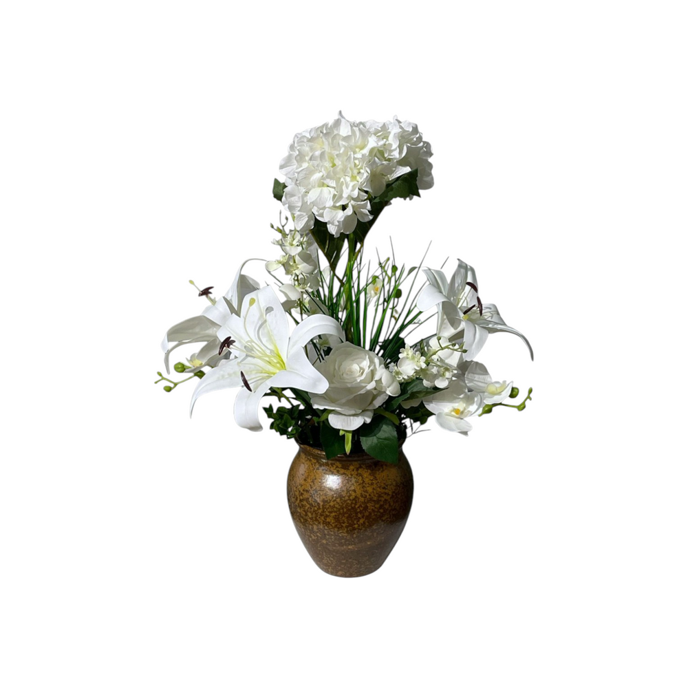 Arreglo Artificial HORTENCIA/LIRIO BLANCO