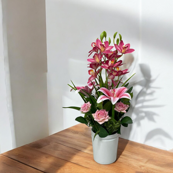 Arreglo Artificial  JAZMIN/ROSAS/LIRIOS Fucsia