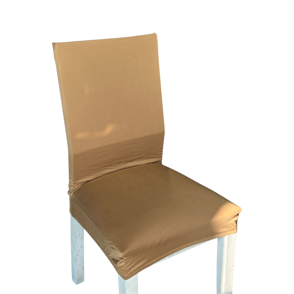 FUNDA DE SILLA PLOMO Y CAMEL.