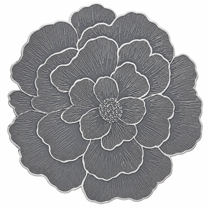 Set x6 Individuales Redondos Magnolia PLATA/NEGRO