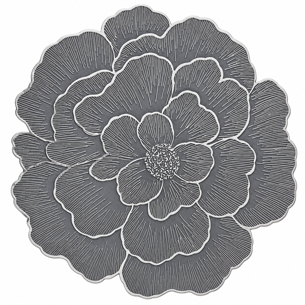 Set x6 Individuales Redondos Magnolia PLATA/NEGRO