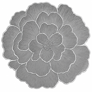 Set x6 Individuales Redondos Magnolia PLATA