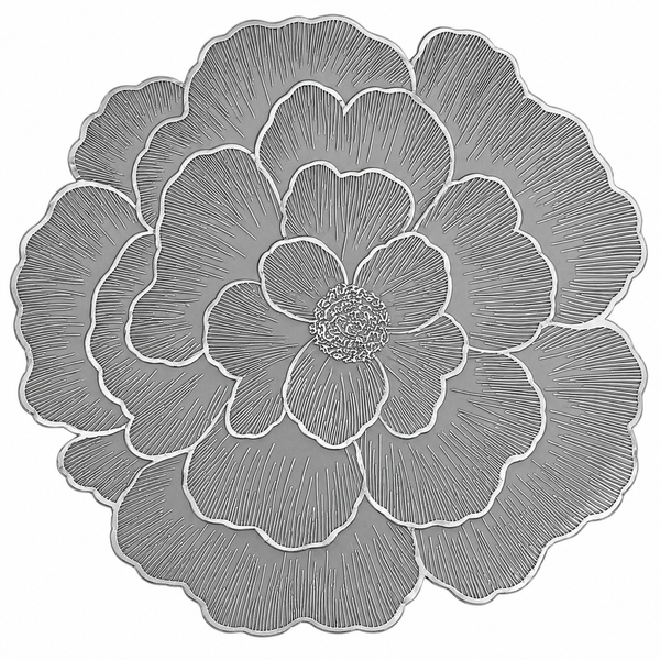 Set x6 Individuales Redondos Magnolia PLATA