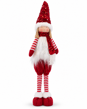 Niña Navideña Noel Blanca Pequeña