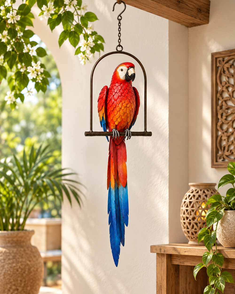 Colgante Guacamayo Metalico