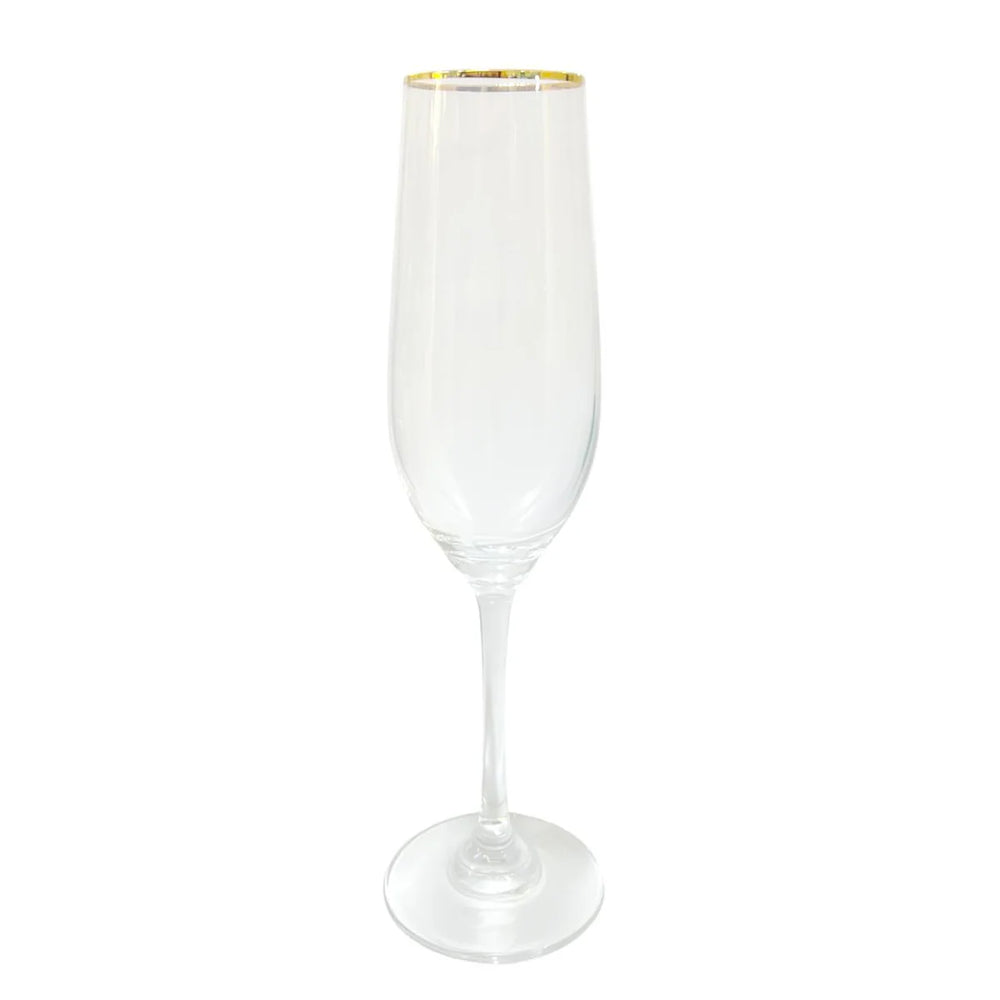 Copa Champagne Borde Oro 6 Unidades ELEGANCE