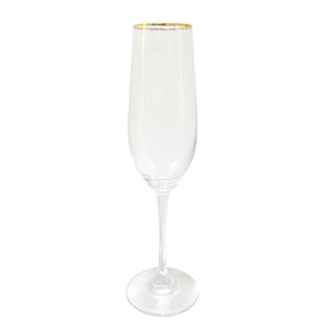 Copa Champagne Borde Oro 6 Unidades ELEGANCE