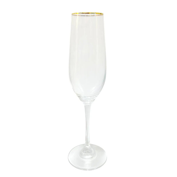 Copa Champagne Borde Oro 6 Unidades ELEGANCE
