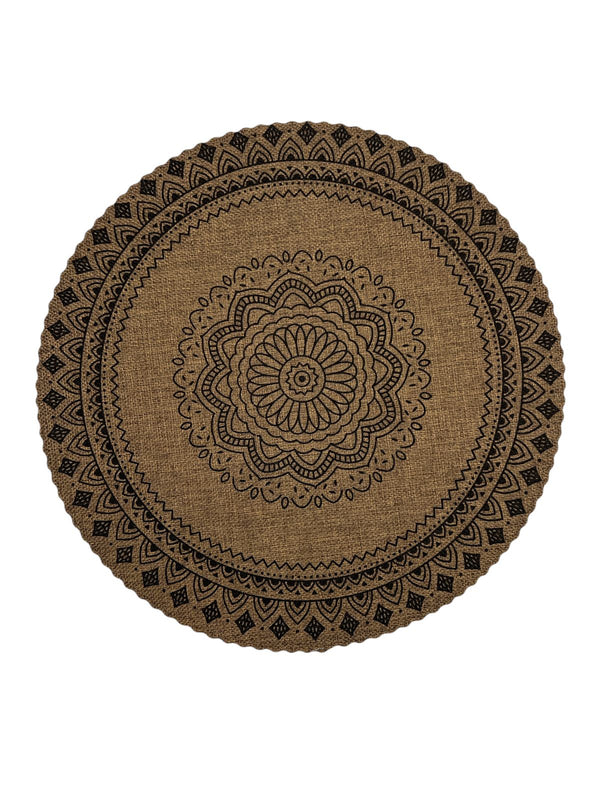Individual Mandala Marrón x6